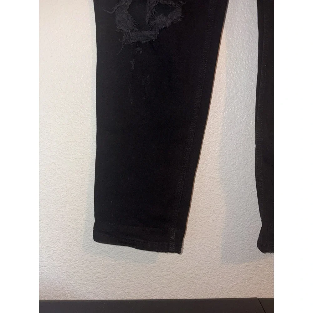 Levis 511 Slim Fit Distressed Black Jeans Mens 40x30 Ripped Denim